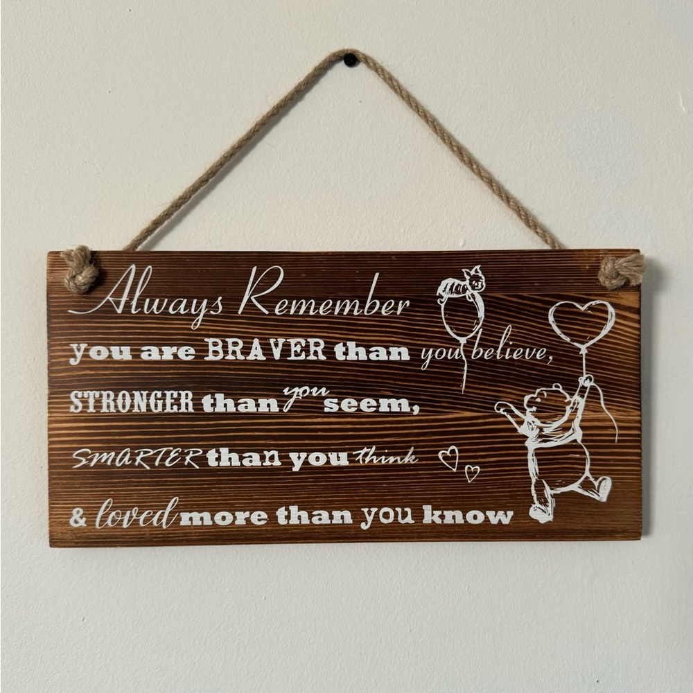 Disney Winnie The Pooh Wooden Sign